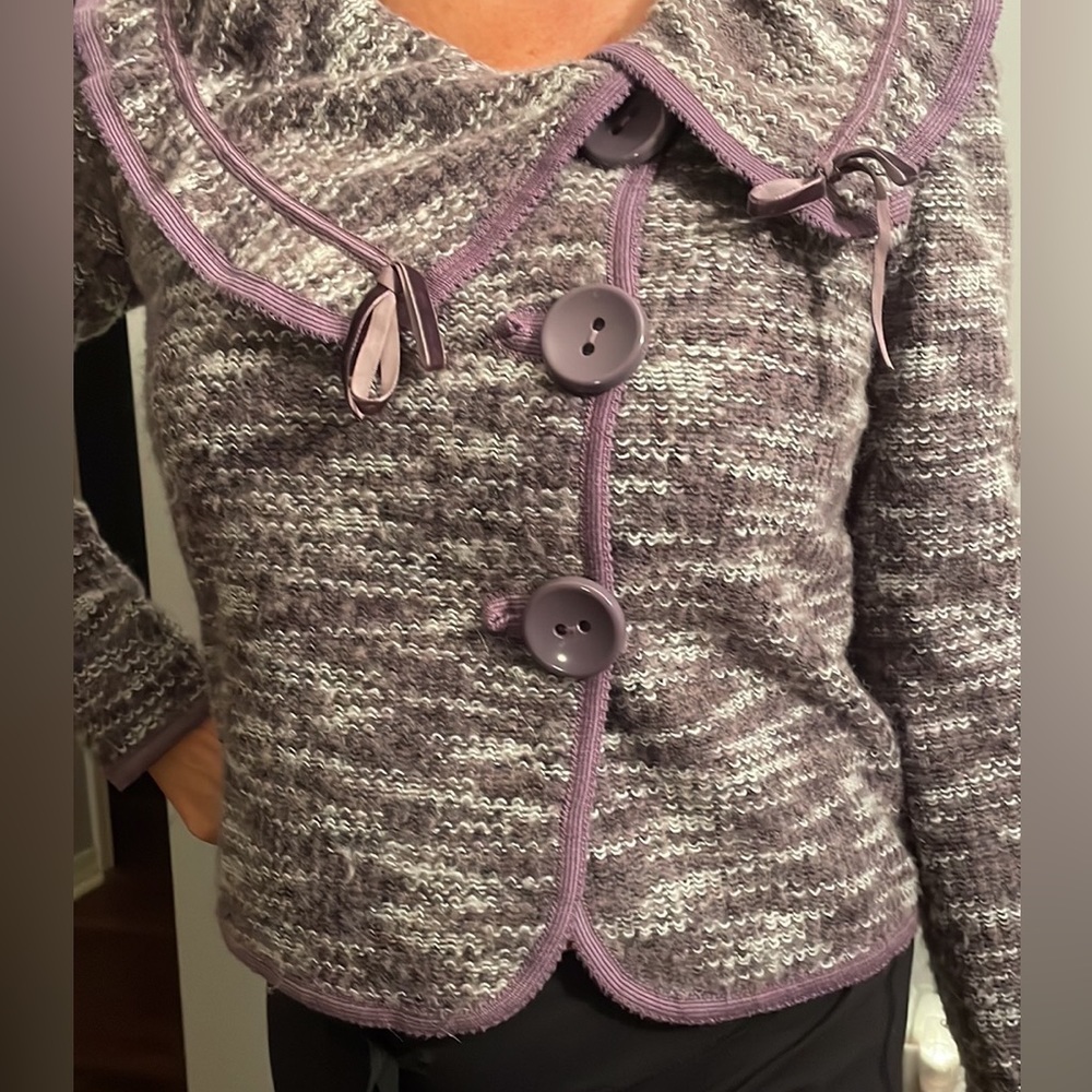 Lavender Buttoned Waist Jacket - Picture 12 of 15
